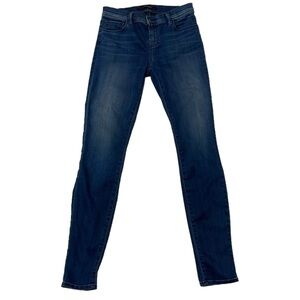 J Brand Jeans Women's 26 Blue Skinny Leg Suspense Faded Denim Dark Wash